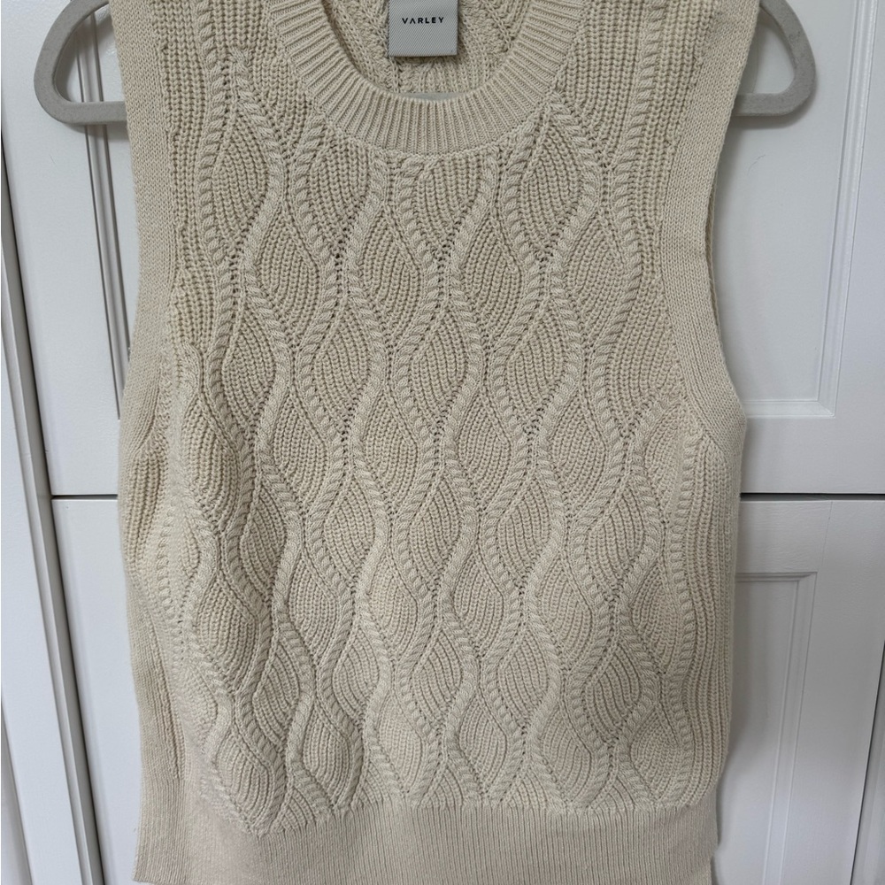 Varley Ivory Knit Sweater Vest
